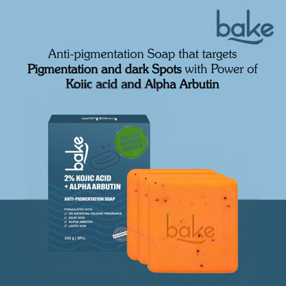 BAKE 2% Kojic Acid Soap For Pigmentation, Dark Spots & Tan Removal