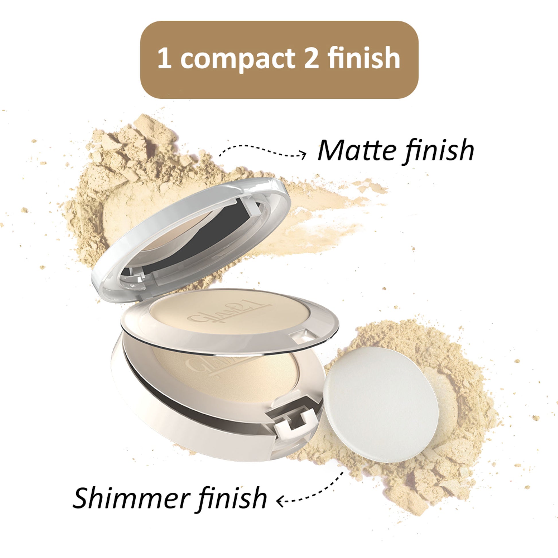 GLAM21 BB Powder Compact Matte Finish - Natural