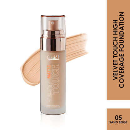 GLAM21 Velvet Touch Oil Control Foundation with SPF35 - Sand Beige