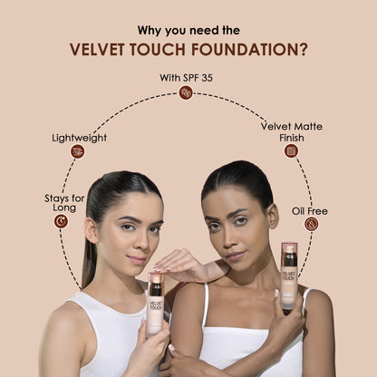 GLAM21 Velvet Touch Oil Control Foundation with SPF35 - Sand Beige