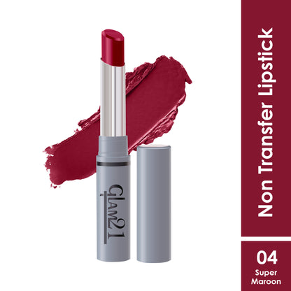 GLAM21 Long Lasting Non-transfer Lipstick - Supper Maroon