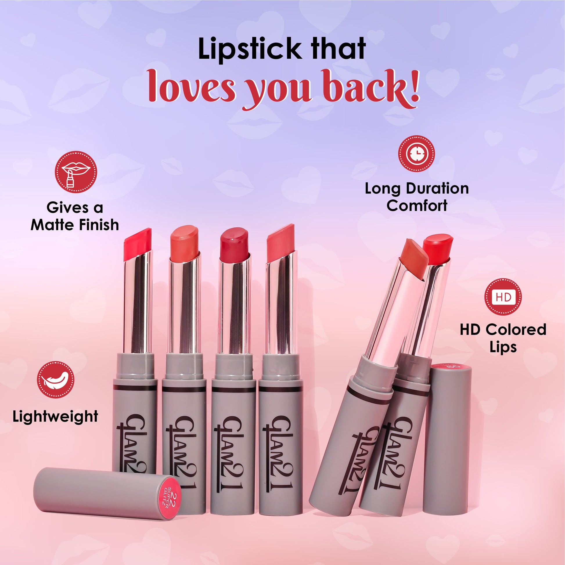 GLAM21 Long Lasting Non-transfer Lipstick - Pink Heaven