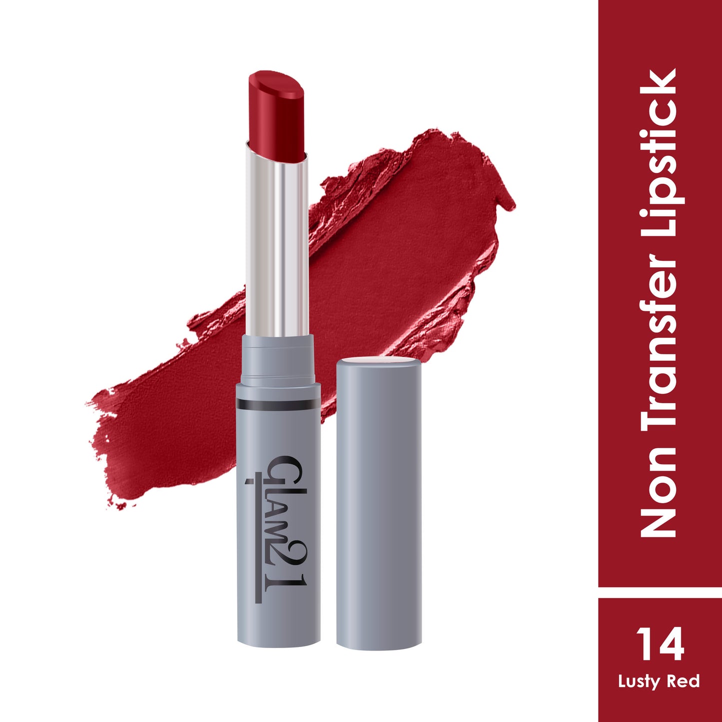 GLAM21 Long Lasting Non-transfer Lipstick - Lusty Red