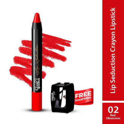 GLAM21 Lip Seduction Non- Transfer Crayon Lipstick - Red Obsession
