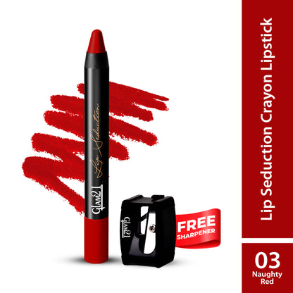 GLAM21 Lip Seduction Non- Transfer Crayon Lipstick - Naughty Red