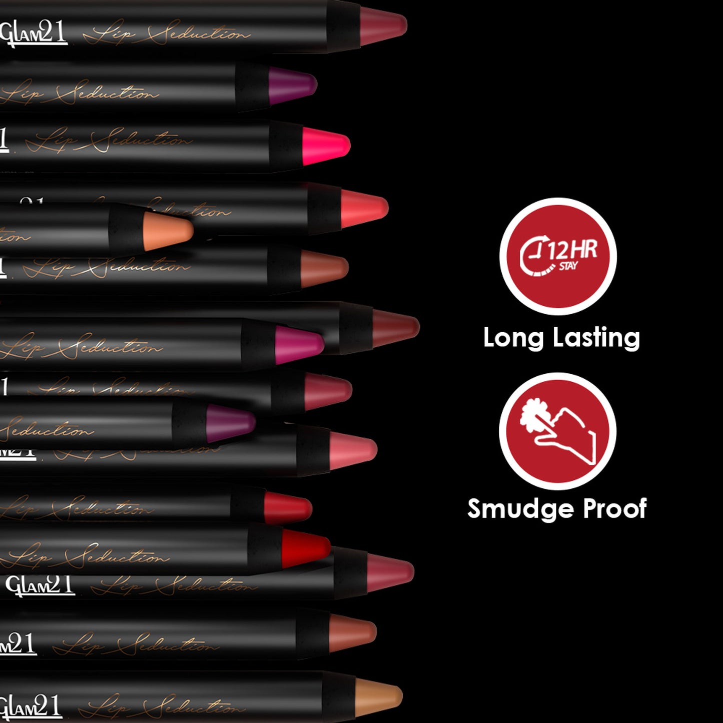 GLAM21 Lip Seduction Non- Transfer Crayon Lipstick - Mystique Brown