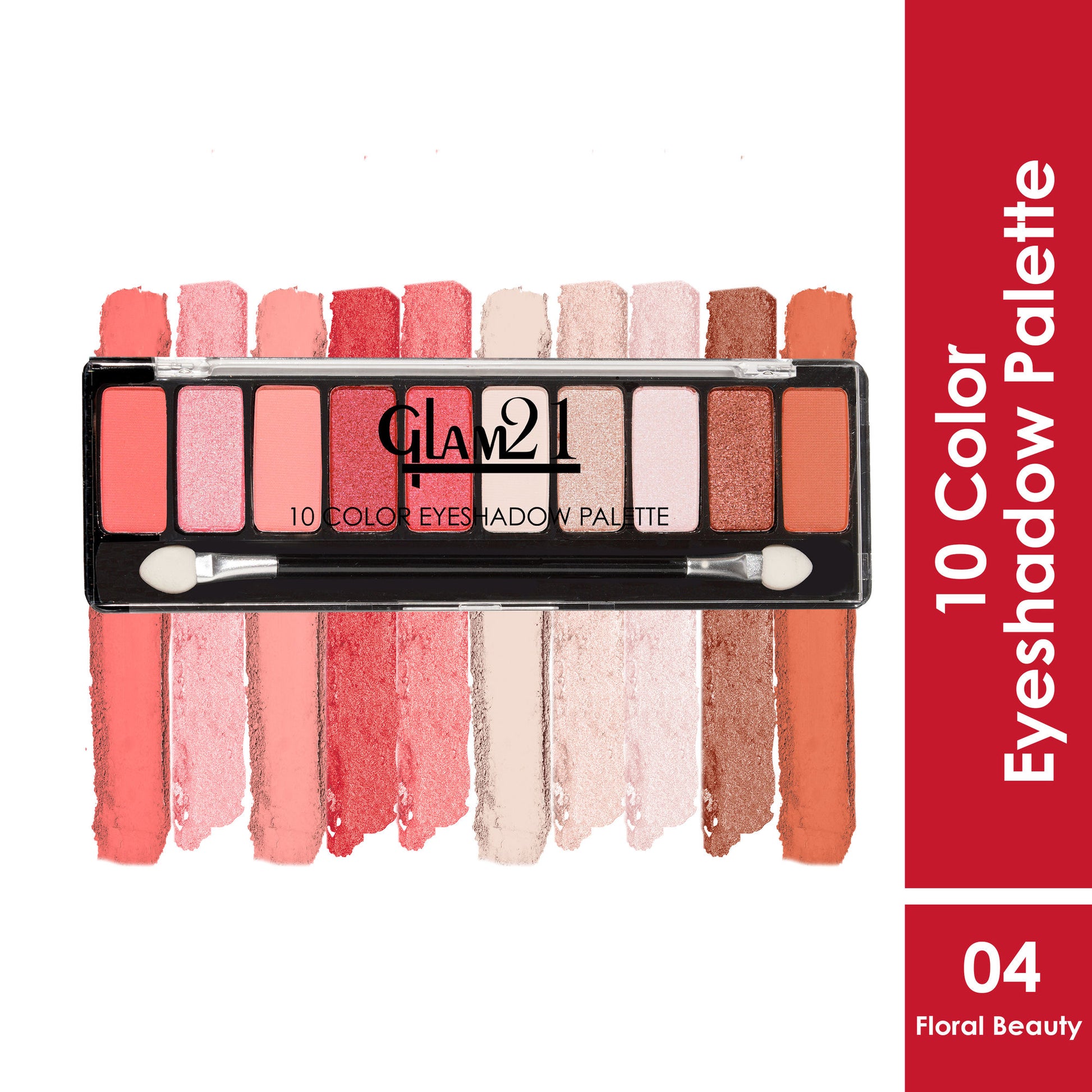 GLAM21 10 Colors Eyeshadow Palette - Floral Beauty