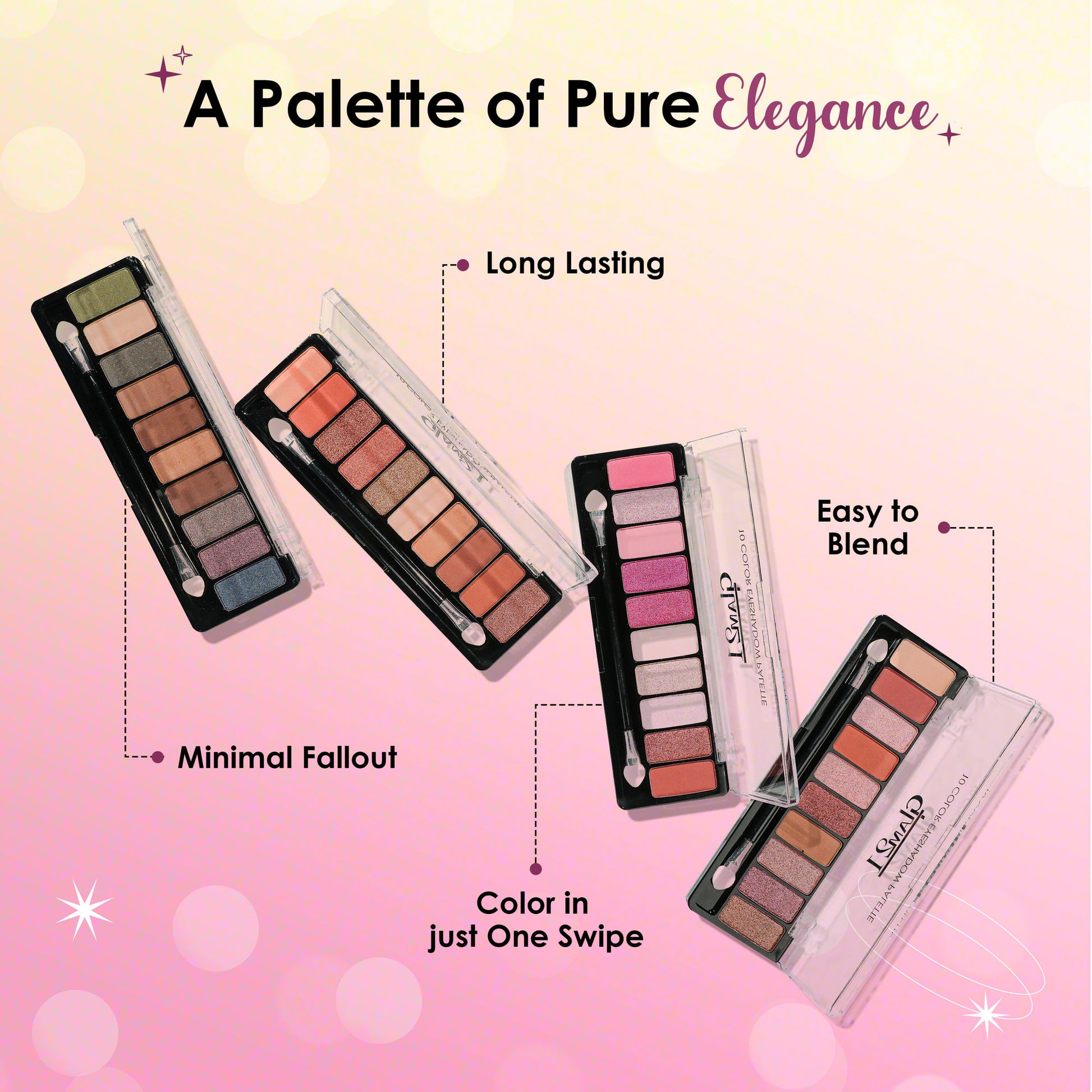 GLAM21 10 Colors Eyeshadow Palette - Floral Beauty