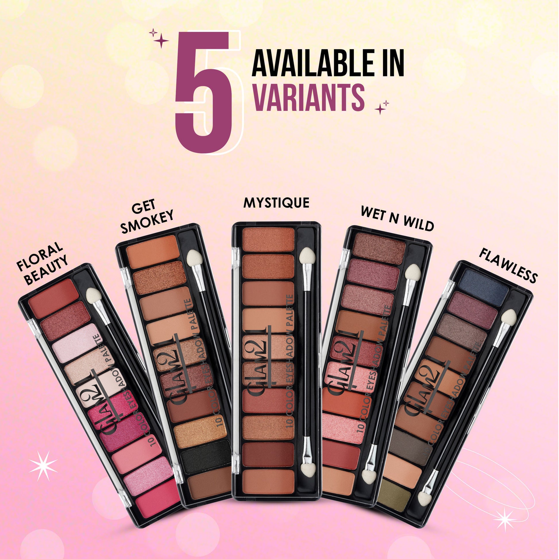 GLAM21 10 Colors Eyeshadow Palette - Floral Beauty
