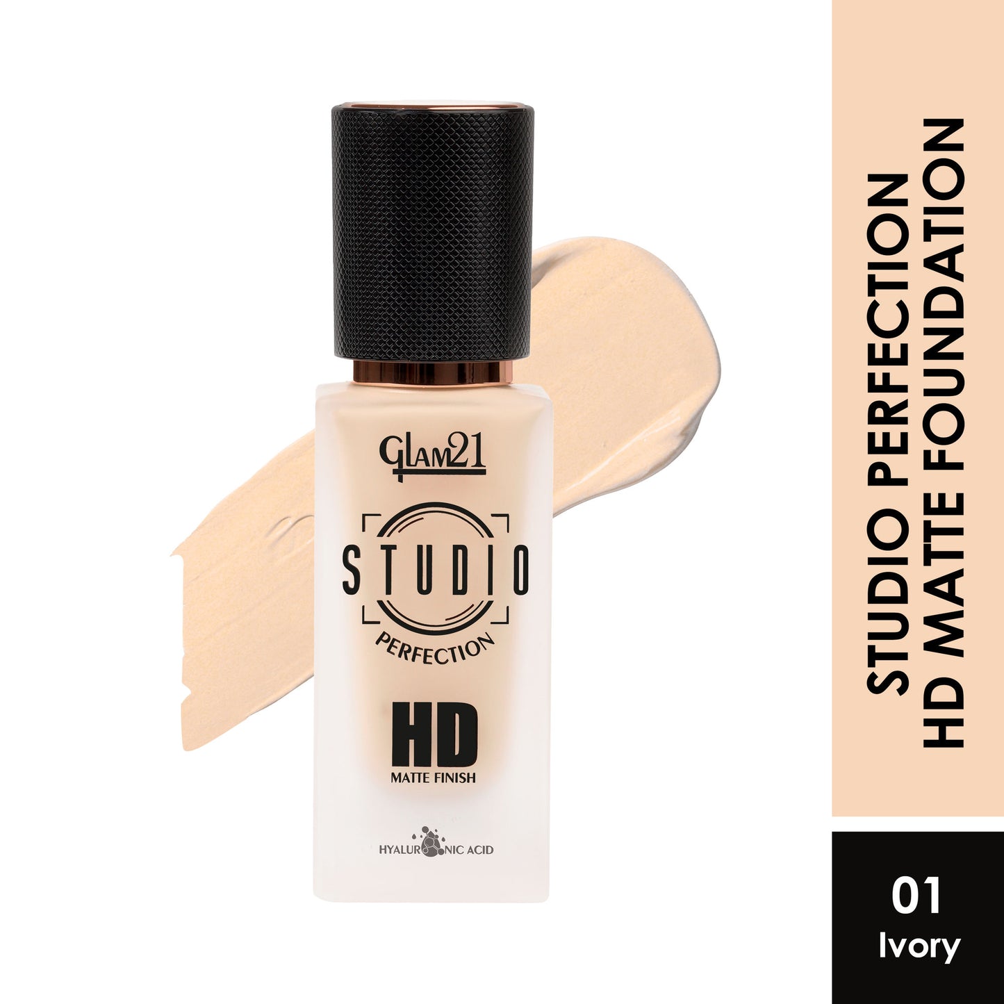 GLAM21 Studio Perfection HD Matte Long Stay Water Proof Foundation - Ivory 01