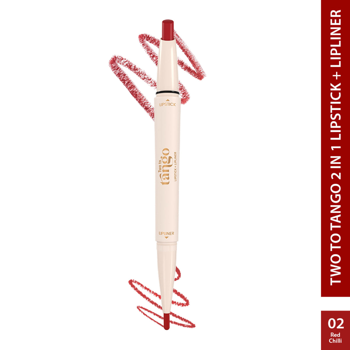 GLAM21 Two To Tango Lip Liner + Lipstick Duo - Red Chilli