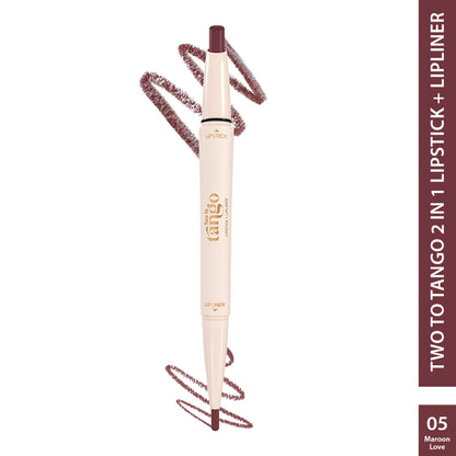 GLAM21 Two To Tango Lip Liner + Lipstick Duo - Maroon Love