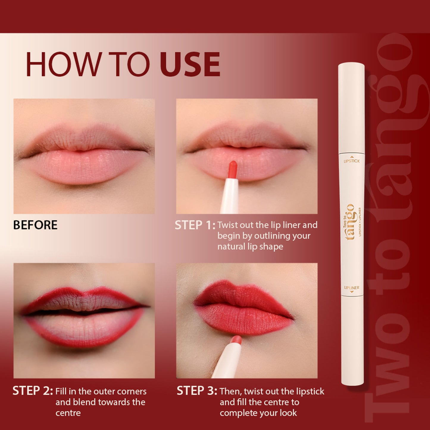 GLAM21 Two To Tango Lip Liner + Lipstick Duo - Choco Lave