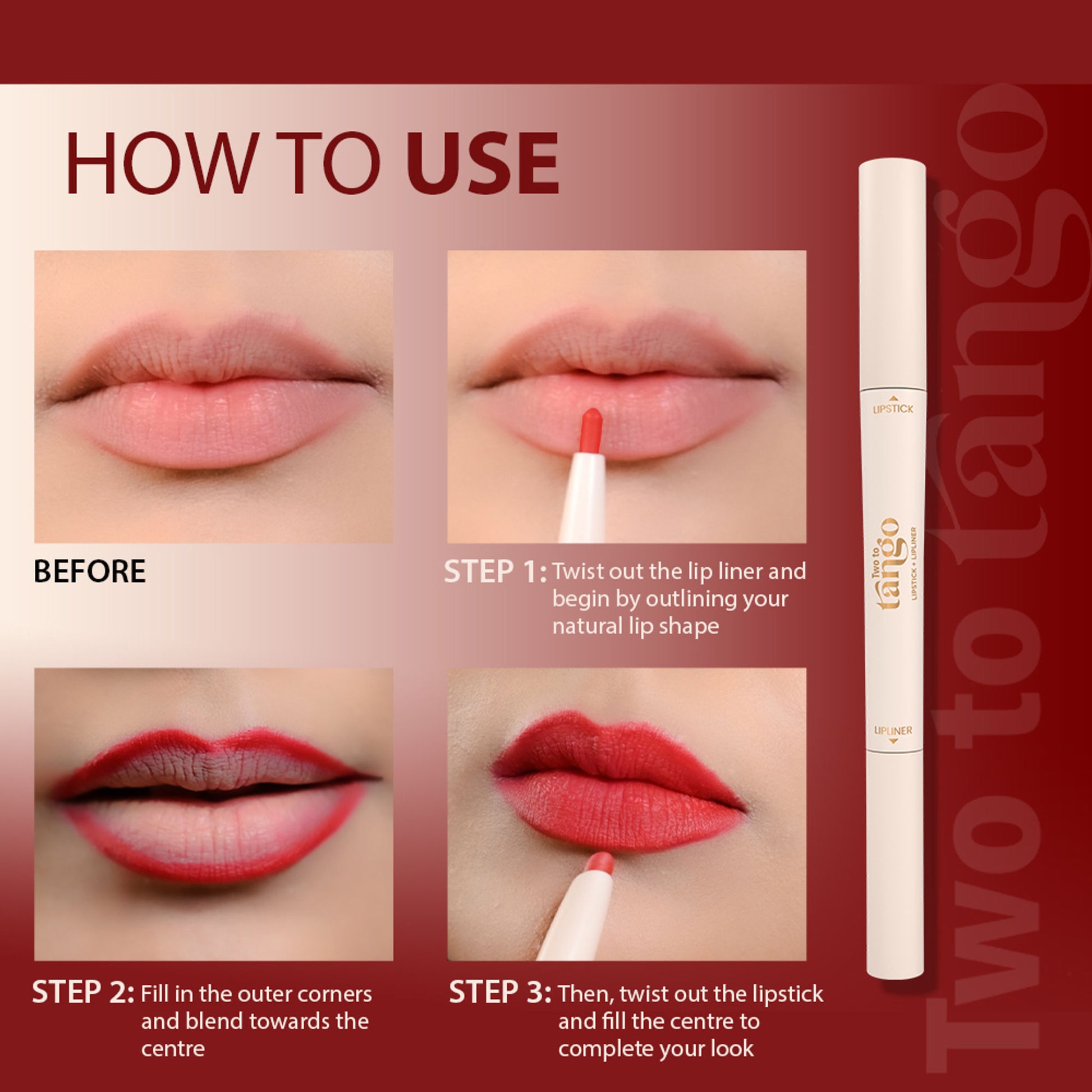 GLAM21 Two To Tango Lip Liner + Lipstick Duo - Choco Lave