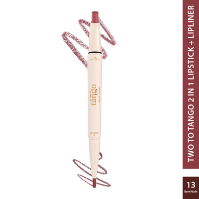 GLAM21 Two To Tango Lip Liner + Lipstick Duo - Bare Nude