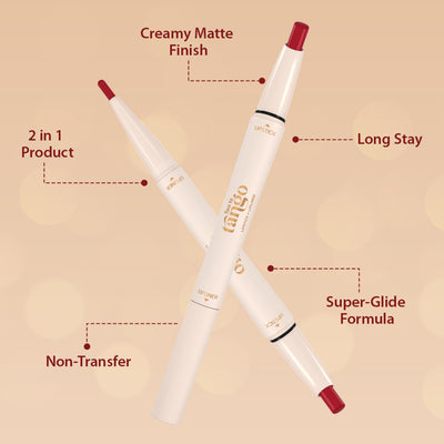 GLAM21 Two To Tango Lip Liner + Lipstick Duo - Bare Nude