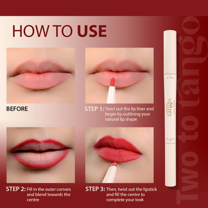 GLAM21 Two To Tango Lip Liner + Lipstick Duo - Wine Time
