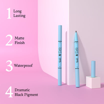 GLAM21 Intense Black 24Hours Double Drama Duo Kajal + Eyeliner