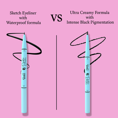 GLAM21 Intense Black 24Hours Double Drama Duo Kajal + Eyeliner