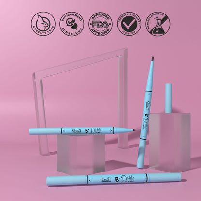 GLAM21 Intense Black 24Hours Double Drama Duo Kajal + Eyeliner