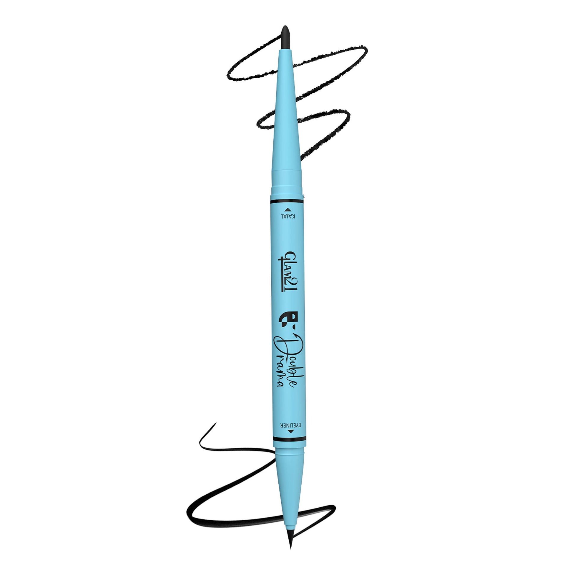 GLAM21 Intense Black 24Hours Double Drama Duo Kajal + Eyeliner