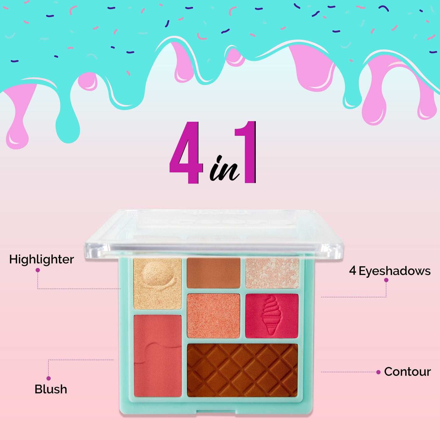 GLAM21 Scoop Makeup Palette - Chocolate Chip