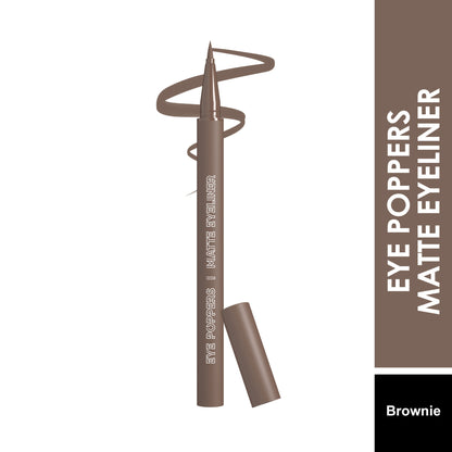 GLAM21 Eye Poppers Matte Eyeliner - Brownie