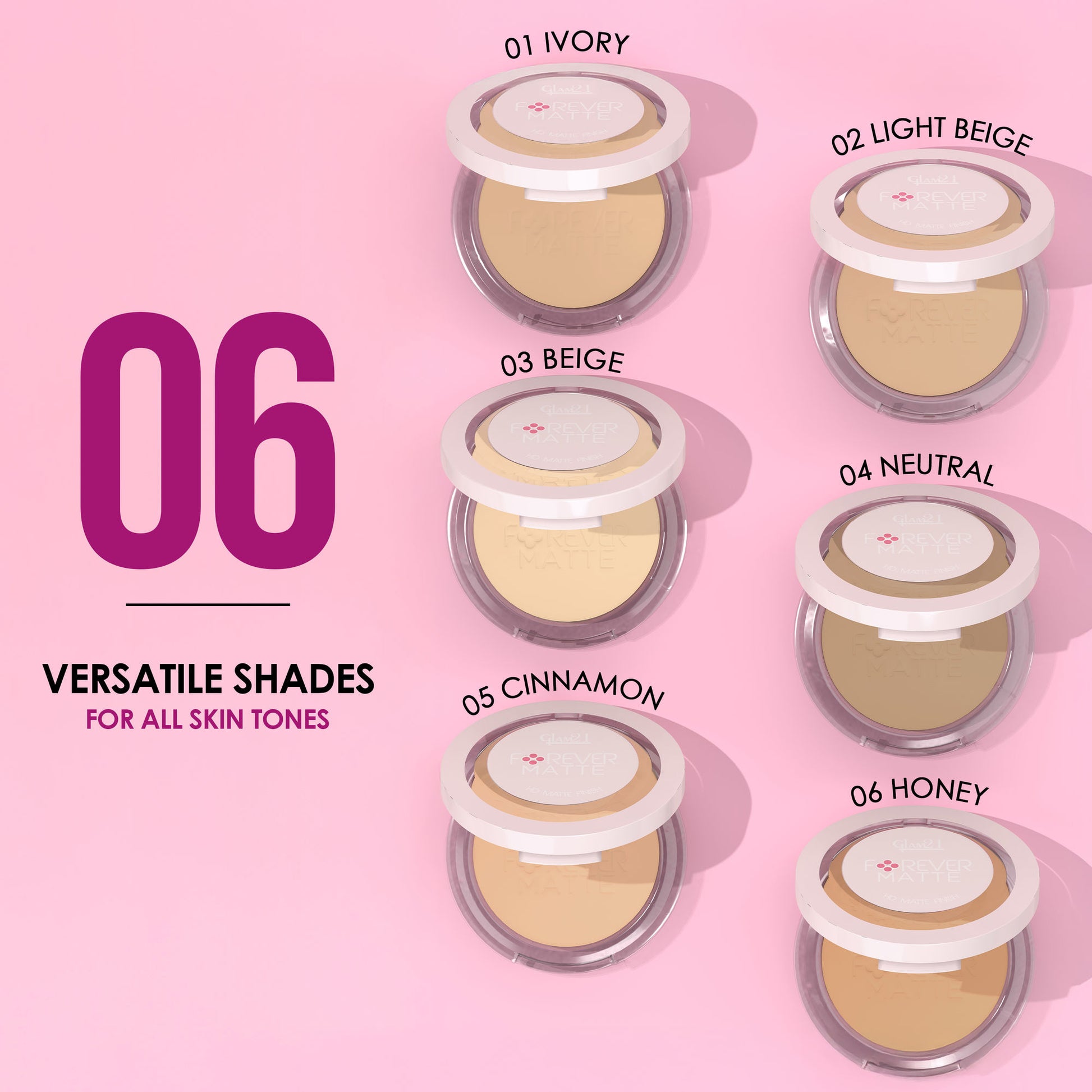 GLAM21 Forever Matte Compact - Beige