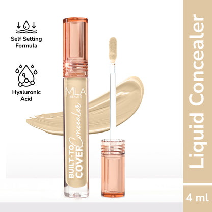 Mila Beauté Built To Cover Matte Liquid Concealer With SPF 15 & Hyaluronic Acid - 104n Natural Beige