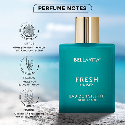 Bella Vita Fresh Eau De Toilette Unisex Perfume for Men and Women