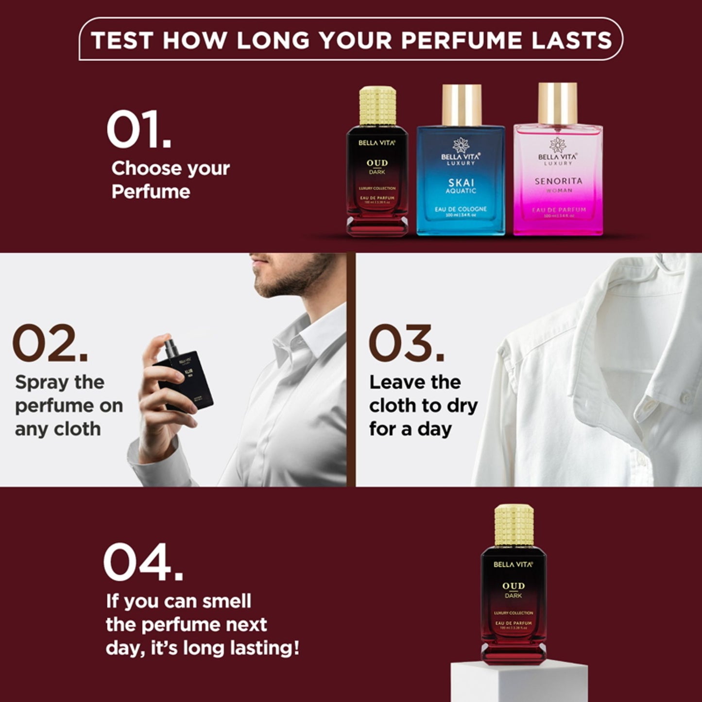 Bella Vita OUD Dark Eau De Perfume for Men