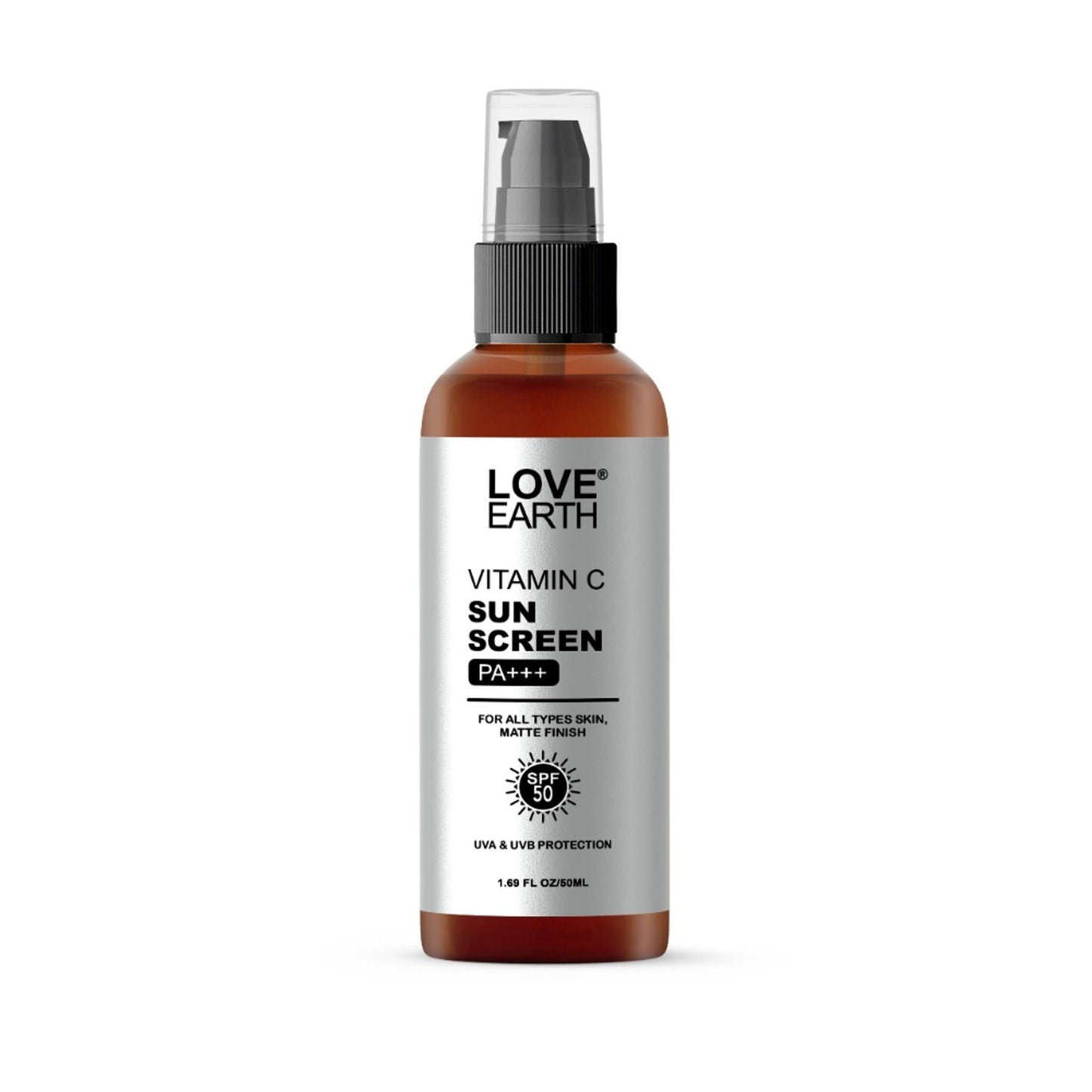 Love Earth Vitamin C Sunscreen SPF-50 for UVAUVB Ray Protection with Vitamin C & Essential Oils