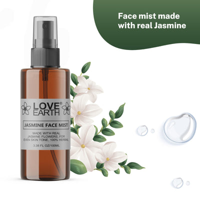 Love Earth Jasmine Mogra Face Mist Toner with Jasmine Oil for Instant Glow & Even Skin Tone