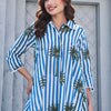 Dhiyona IE Printed Pure Cotton A-Line Tunic & Trousers Co-Ord Set