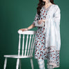 Dhiyona IE Floral Printed Pure Cotton Kurta With Trousers & Dupatta