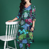 Indyancart IE Women Floral Printed Regular Pure Cotton Kurta with Trousers
