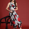Dhiyona IE Floral Printed Lace Detailed Pure Cotton Kurta with Trousers