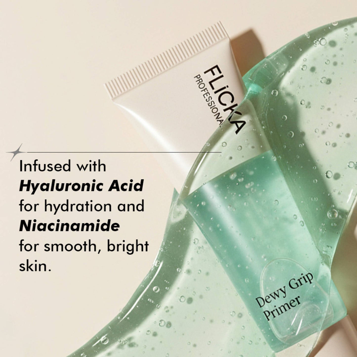 FLiCKA Dewy Grip Primer Hydrating Gel Formula For Smooth And Bright Skin