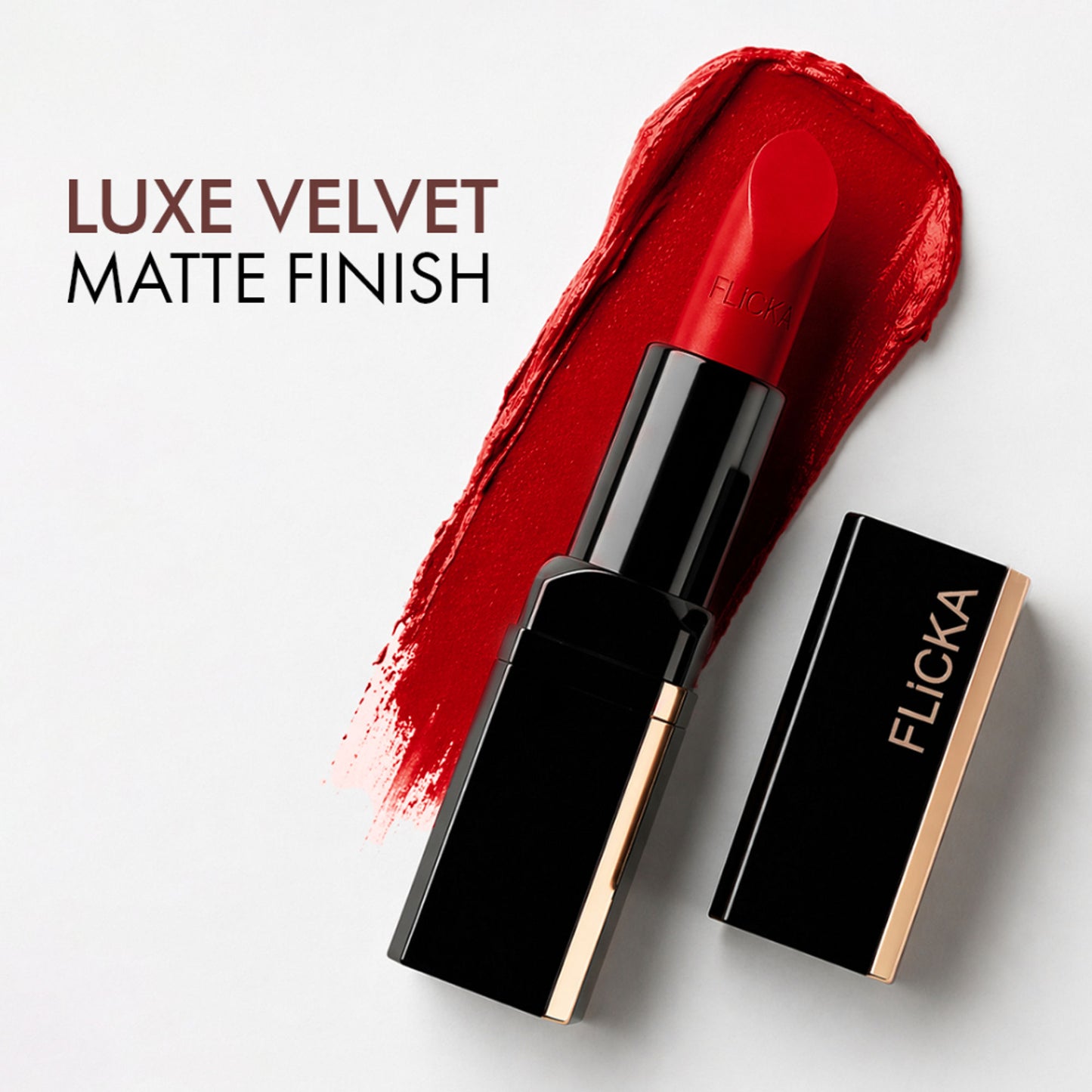 Flicka Lip Poetry Creamy Matte Lipstick Intense Pigment Easy Apply Smooth Finish - 01 - Twinkle Twinkle