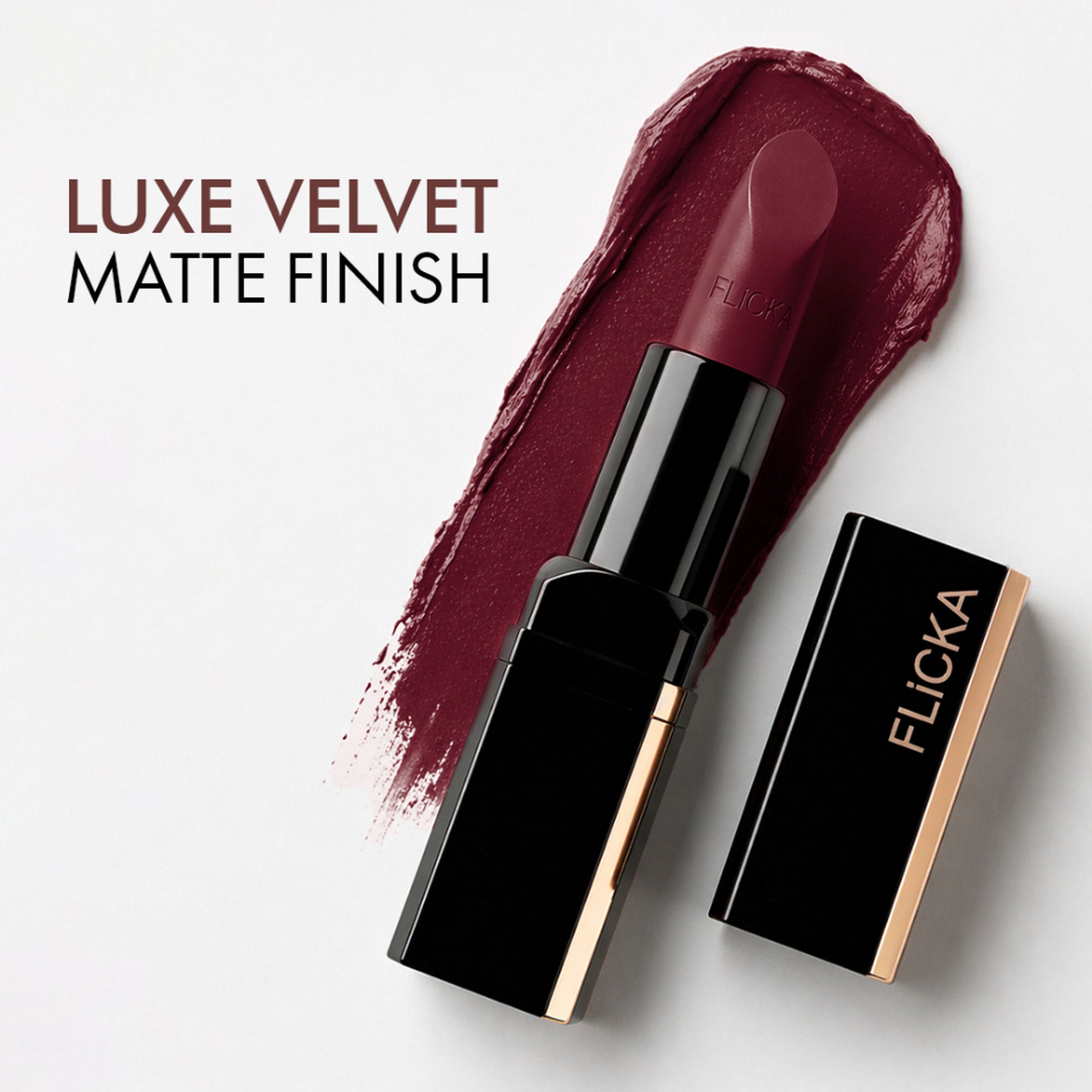 Flicka Lip Poetry Creamy Matte Lipstick Intense Pigment Easy Apply Smooth Finish - 03 - Johny Johny