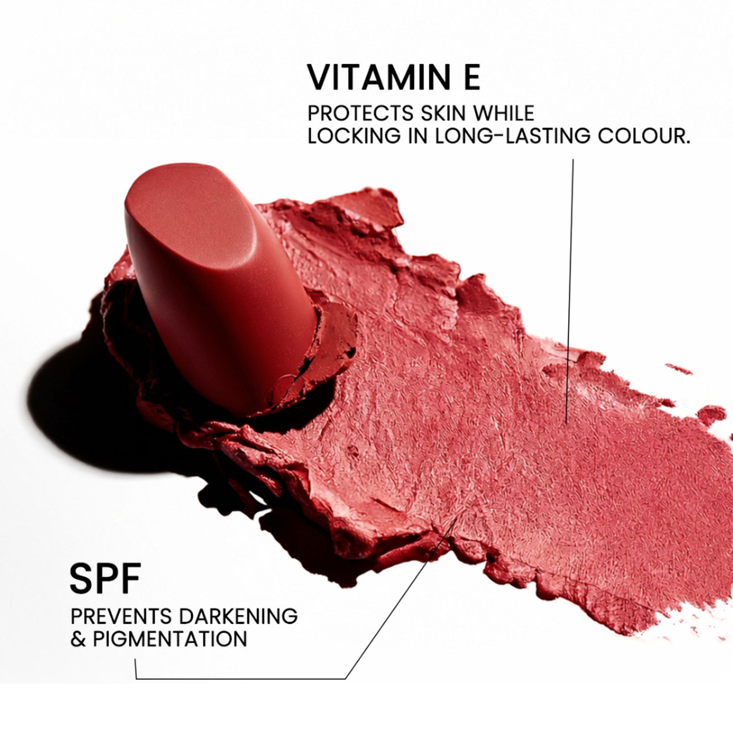 Flicka Tomato Bullet Lipstick Long Lasting Lightweight Intense Pigment Rich Matte Finish - Shade 03