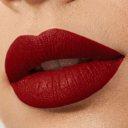 FLiCKA Flicka Tomato Bullet Lipstick in Shade 04 showing a vibrant, rich matte finish with a lightweight, intense pigment.
