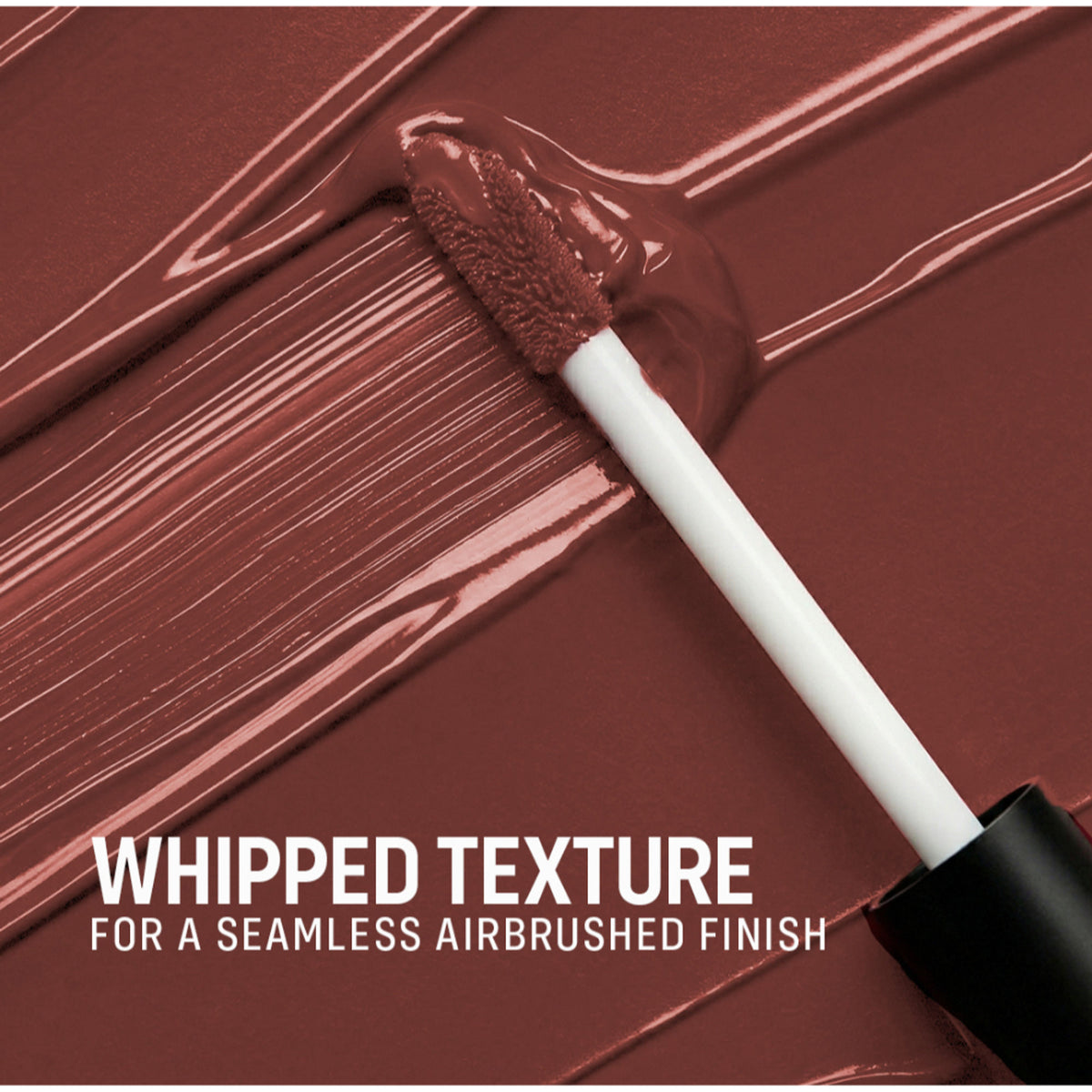Flicka Tomato Liquid Lipstick in shade 01, rich matte finish, long-lasting, intense pigment, smudge-proof, displayed on a model's lips.