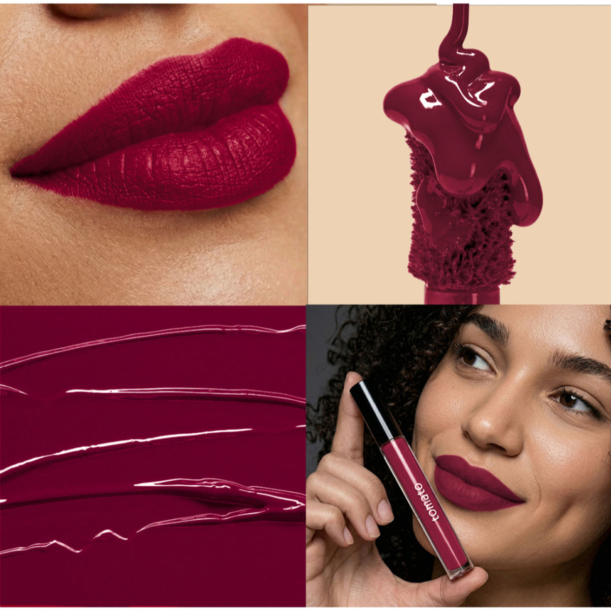 Flicka Tomato Liquid Lipstick in shade 03, rich matte finish with long-lasting, intense pigment and smudgeproof formulation.