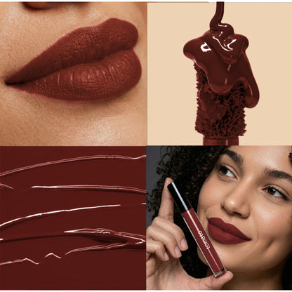 FLiCKA Flicka Tomato Liquid Lipstick in Shade 04, rich matte finish, long-lasting, intense pigment, smudge-proof lipstick.