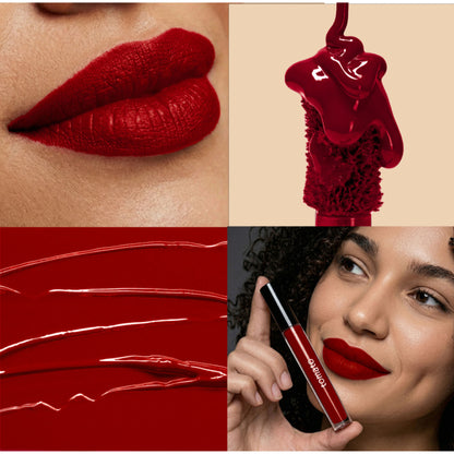 FLiCKA Flicka Tomato Liquid Lipstick in shade 06, rich matte finish, long-lasting, intense pigment, smudge-proof lip color.