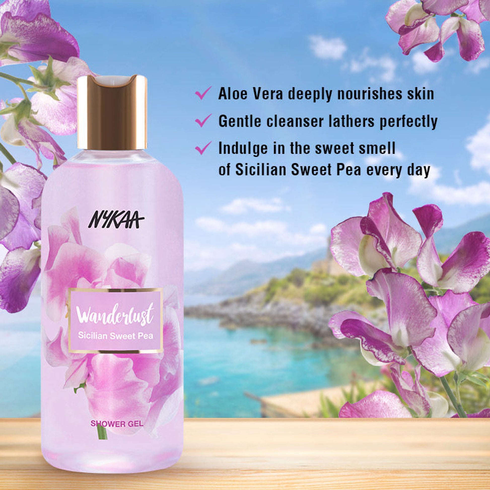 Nykaa Wanderlust Sicilian Floral Bloom Shower Gel