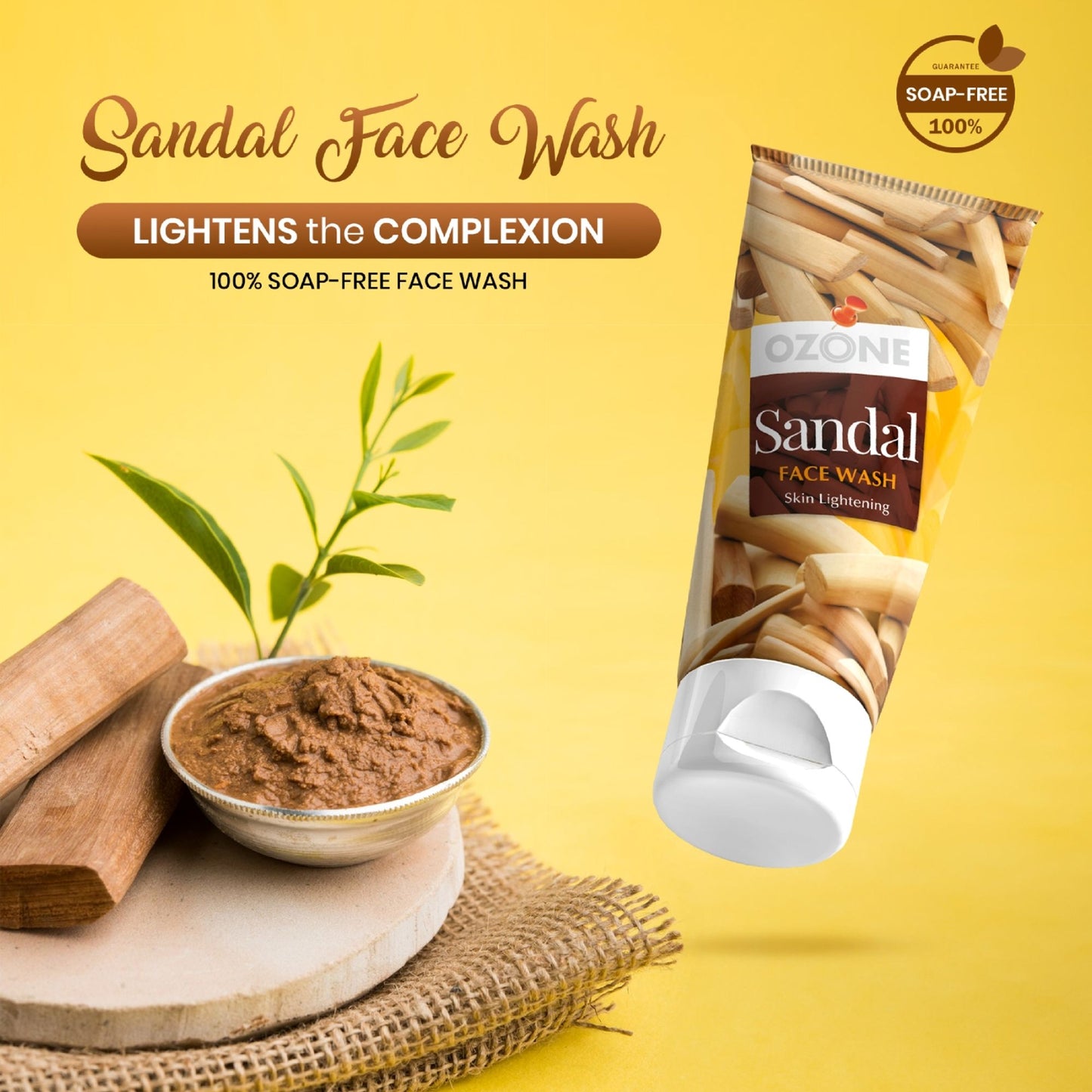 Ozone Sandal Face Wash With Goodness Of Sandalwood For All Skin Types