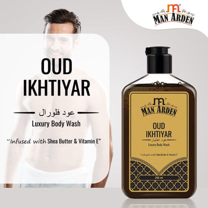 Man Arden Oud Ikhtiyar Luxury Body Wash Infused With Shea Butter & Vitamin E