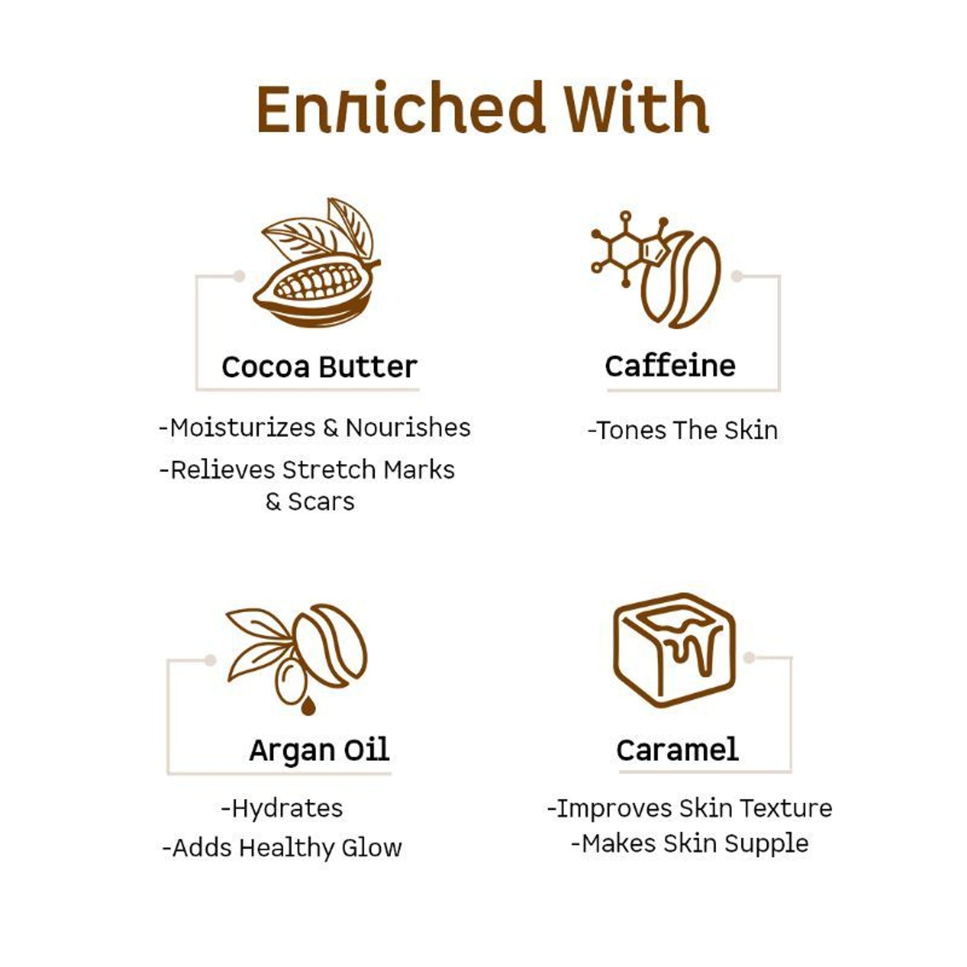 MCaffeine Choco & Shea Body Butter - 72Hrs Moisturization & Stretch Marks Reduction